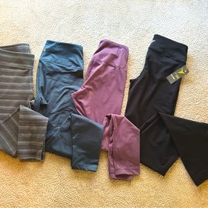 EUC lot of 4 leggings various vendors size medium
